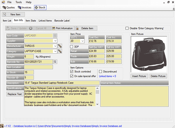 Stock control solution